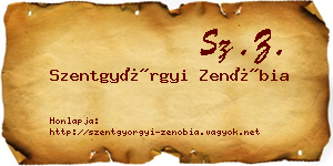 Szentgyörgyi Zenóbia névjegykártya